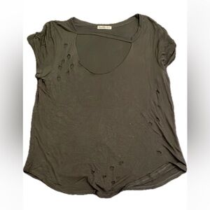Black Charlotte Russe cut out hole T shirt